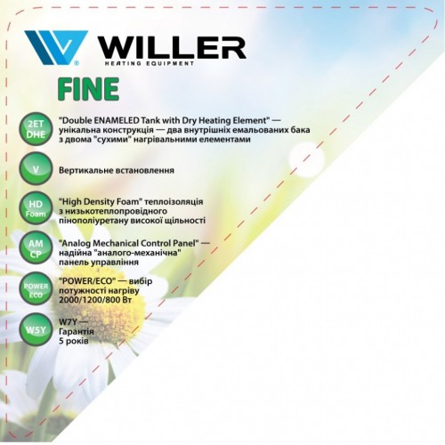 Бойлер Willer EV 80 DR fine 